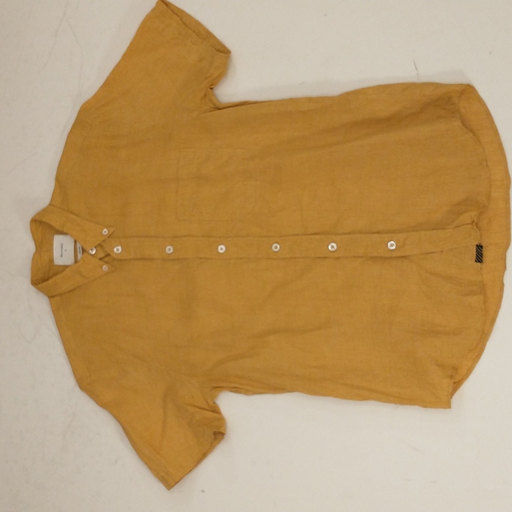 Two Billy Reid Tuscumbia Shirts Linen Honey & Cotton Print Short Sleeve Quality - Picture 9 of 12